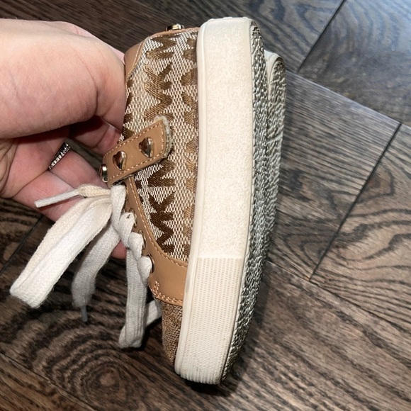 Mk Michael Kors size 5 toddler heart sneaker brown luxury designer sale - Picture 5 of 7